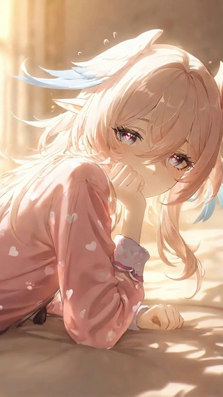 莉奈亚丨粉色睡衣丨
