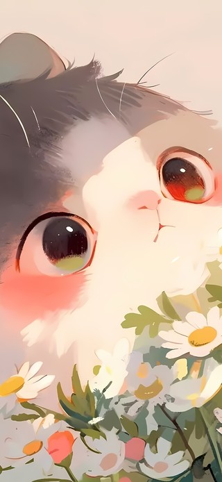 鲜花猫咪