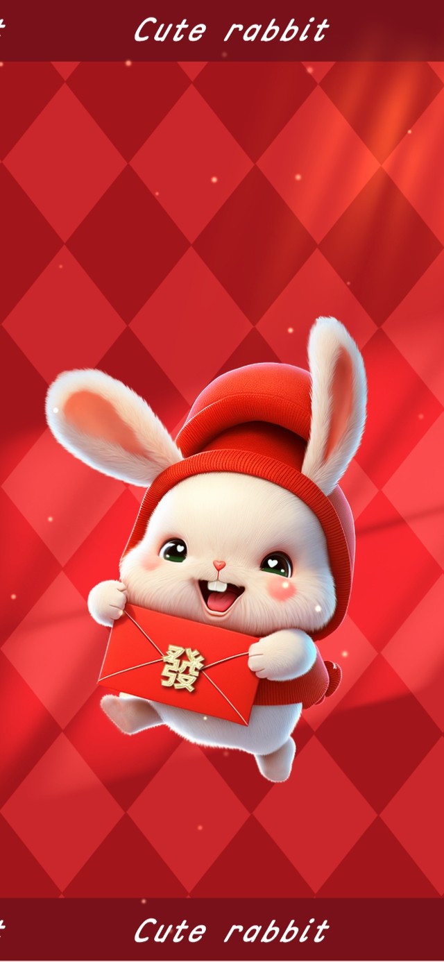 好运兔兔开心跳跃