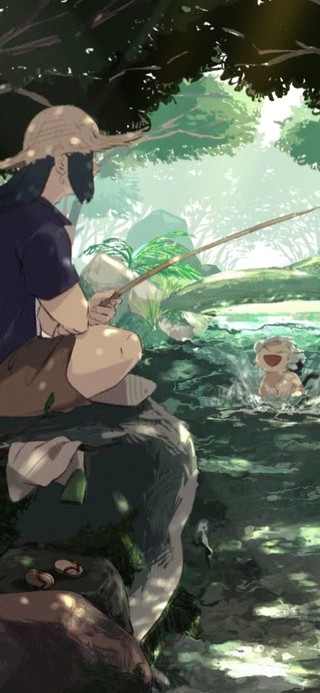 罗小黑战记-师徒钓鱼