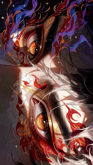 红蓝云焰眨眼动态