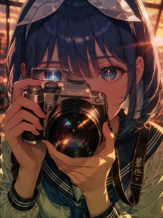 拍照美女