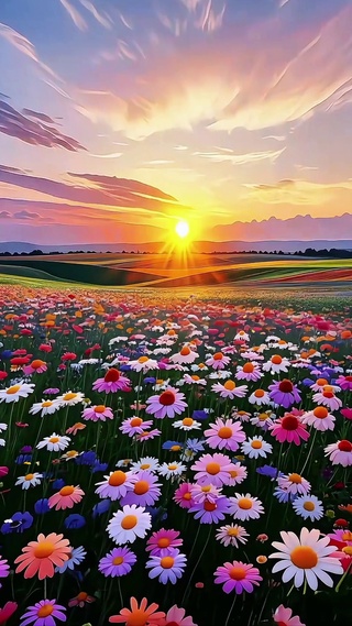 黄昏花海