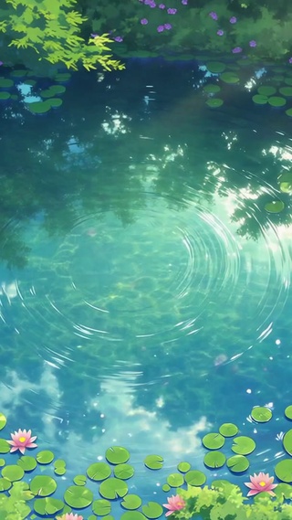 林间池塘 治愈唯美水景