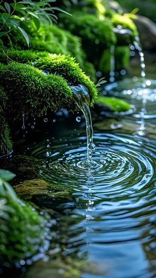 流水潺潺