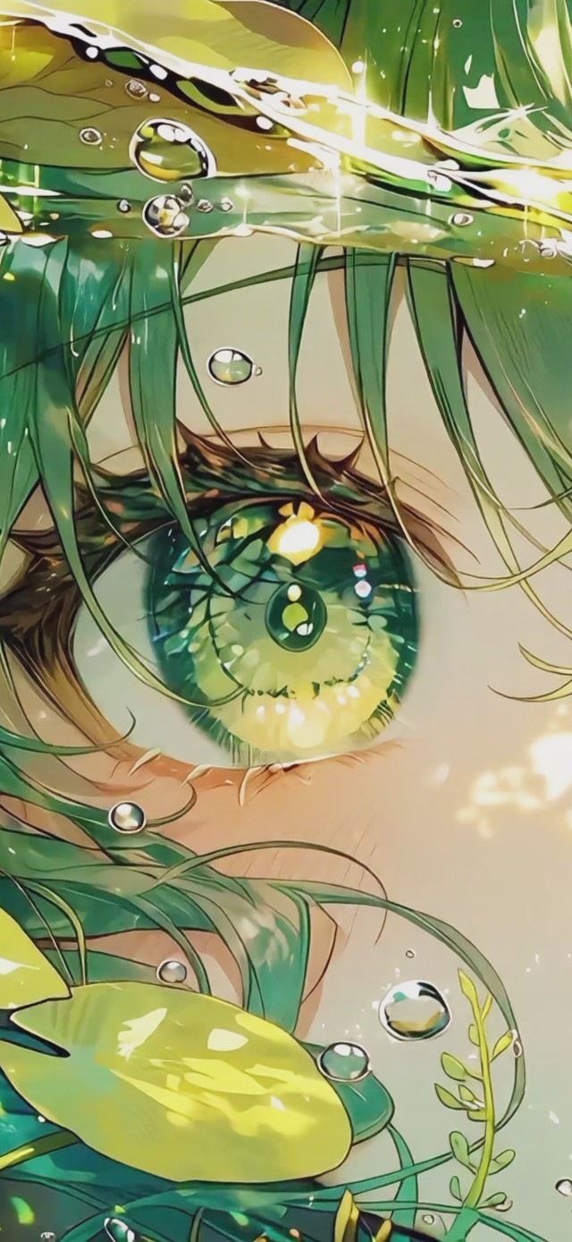 绿色水下少女