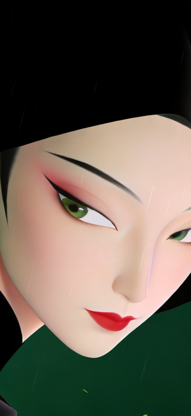 东方意境！黑衣女