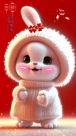 暴富暴美可爱兔子