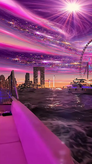 浪漫极光夜景