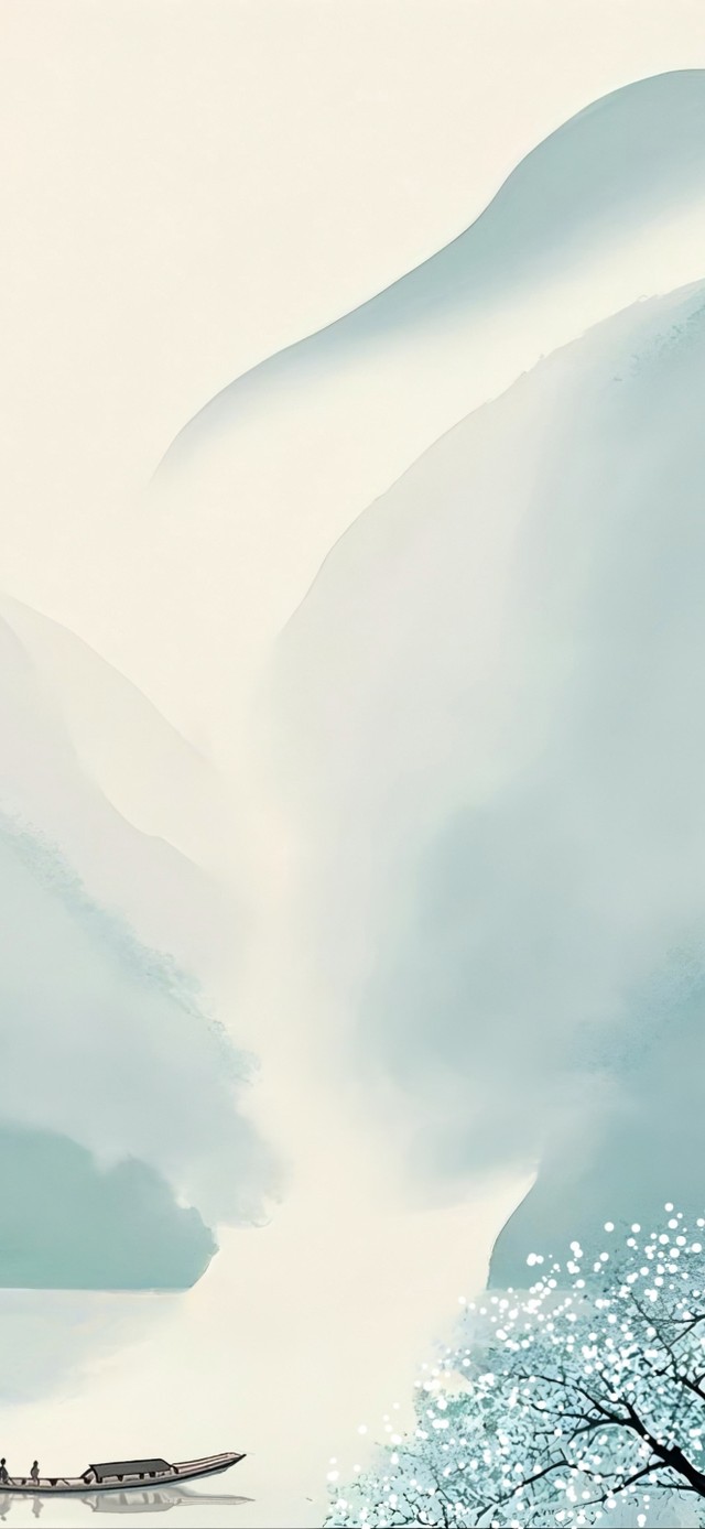 烟渡隐舟杏花村