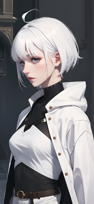 白毛幻想少女