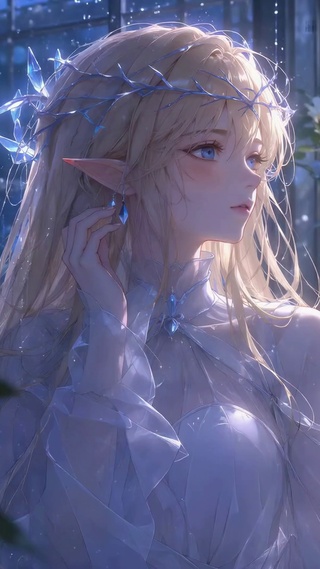 雨夜窗边的精灵美少女-卡提希娅