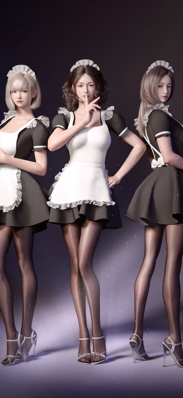 4K 黑丝性感长腿3D美女