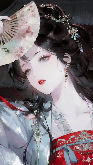 古风动漫少女-消暑舞姬