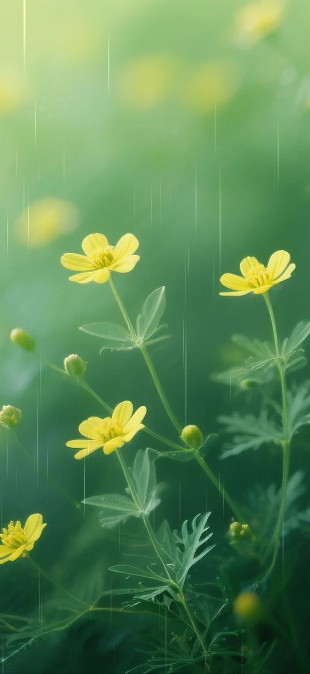 雨中小花