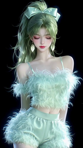 薄荷绒绒的甜酷少女