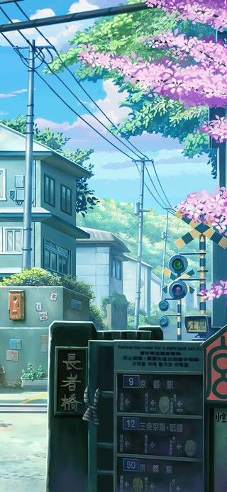 4K唯美治愈日系动漫樱花街道
