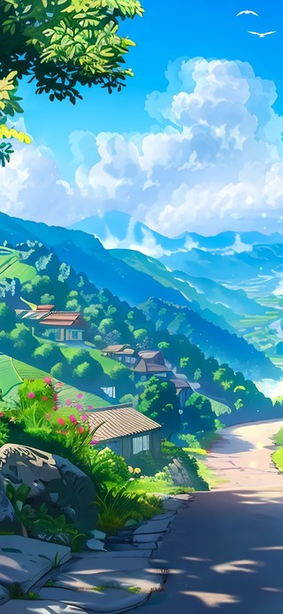 唯美山村夏日小路