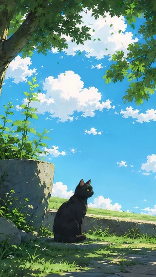 夏天的猫咪