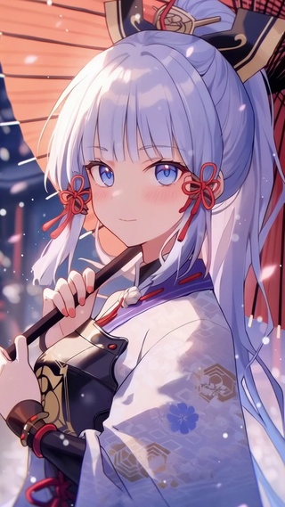 雪中少女
