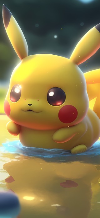 池塘可爱皮卡丘