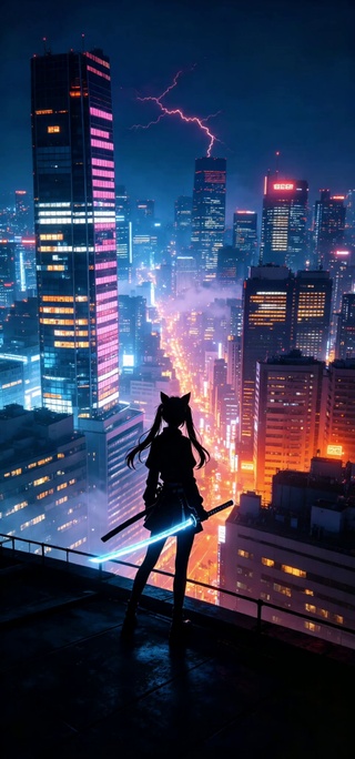 赛博猫耳少女