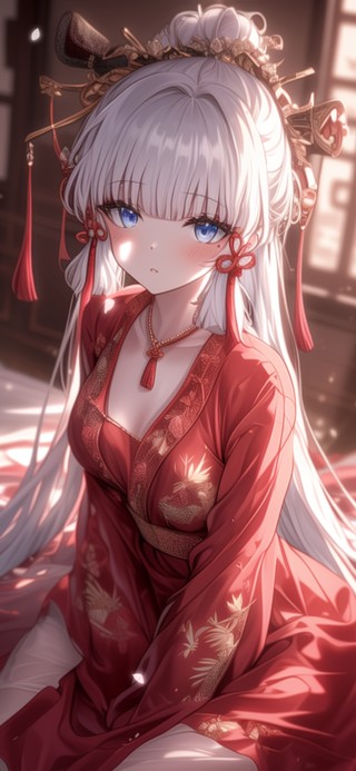 雪墨壁纸丨神里绫华丨红嫁衣丨