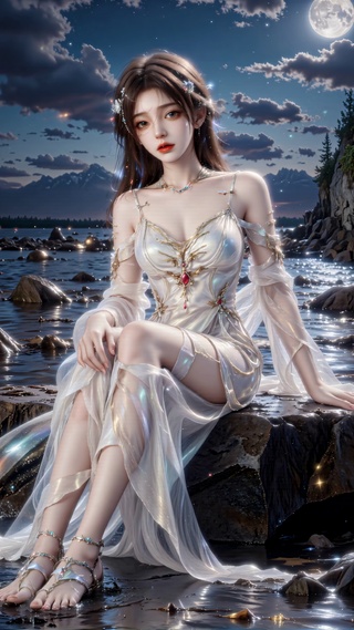 月色湖光美人（4K）