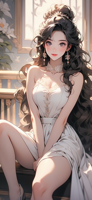 长发的她