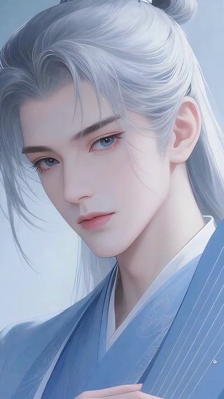 唯美古风帅哥琴师少年