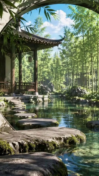 竹影庭院