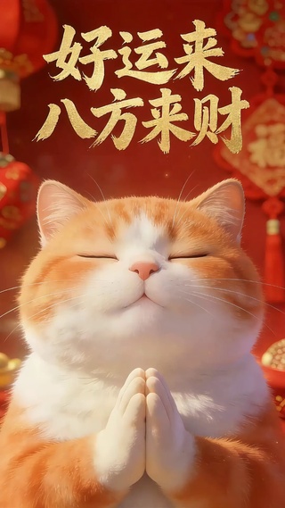 好运小猫祈福
