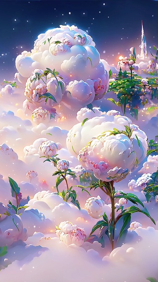 云海之上牡丹花