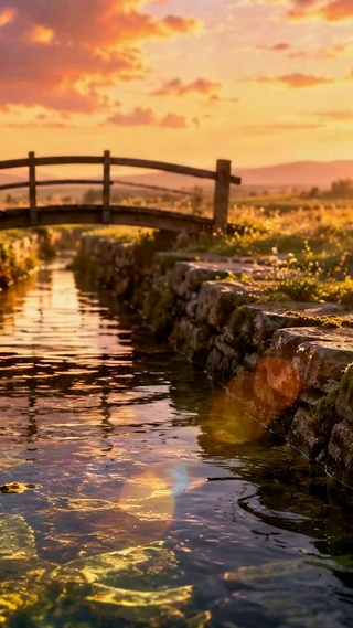 夕照溪桥