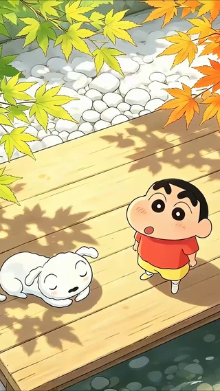 可爱治愈秋游小新