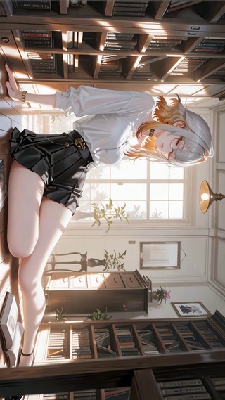 书房少女嘉贝莉娜