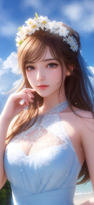 夏日海边美女