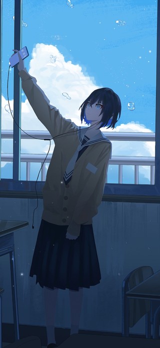 夏日校园少女