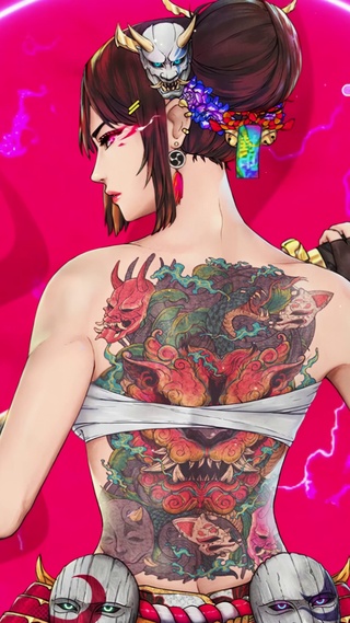 赛博朋克 般若美女