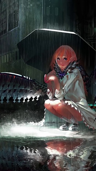 雨中女孩