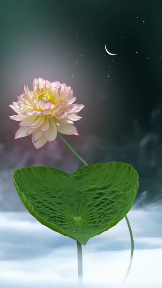 千瓣莲荷花开，好运自然来