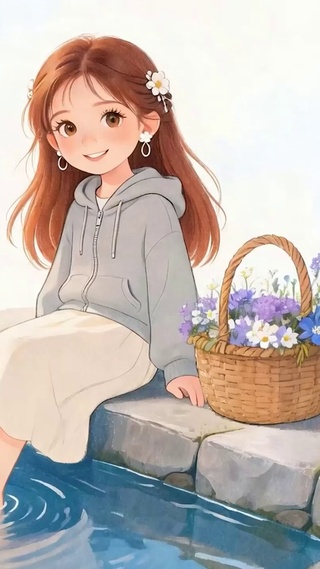 玩水女孩