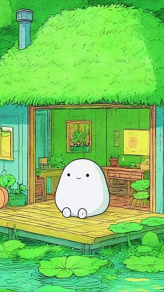 荷塘草屋
