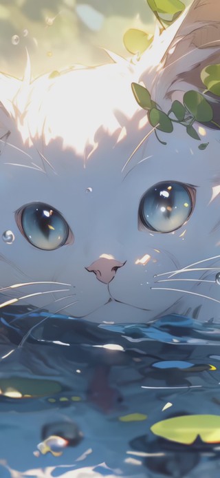 小猫游泳