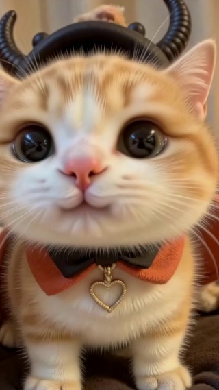 超萌情侣恶魔橘猫