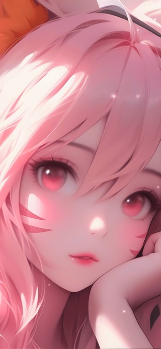 可爱粉色狐狸女友