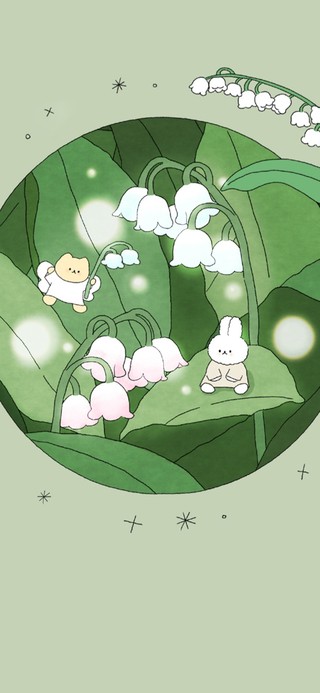 绿色可爱兔子