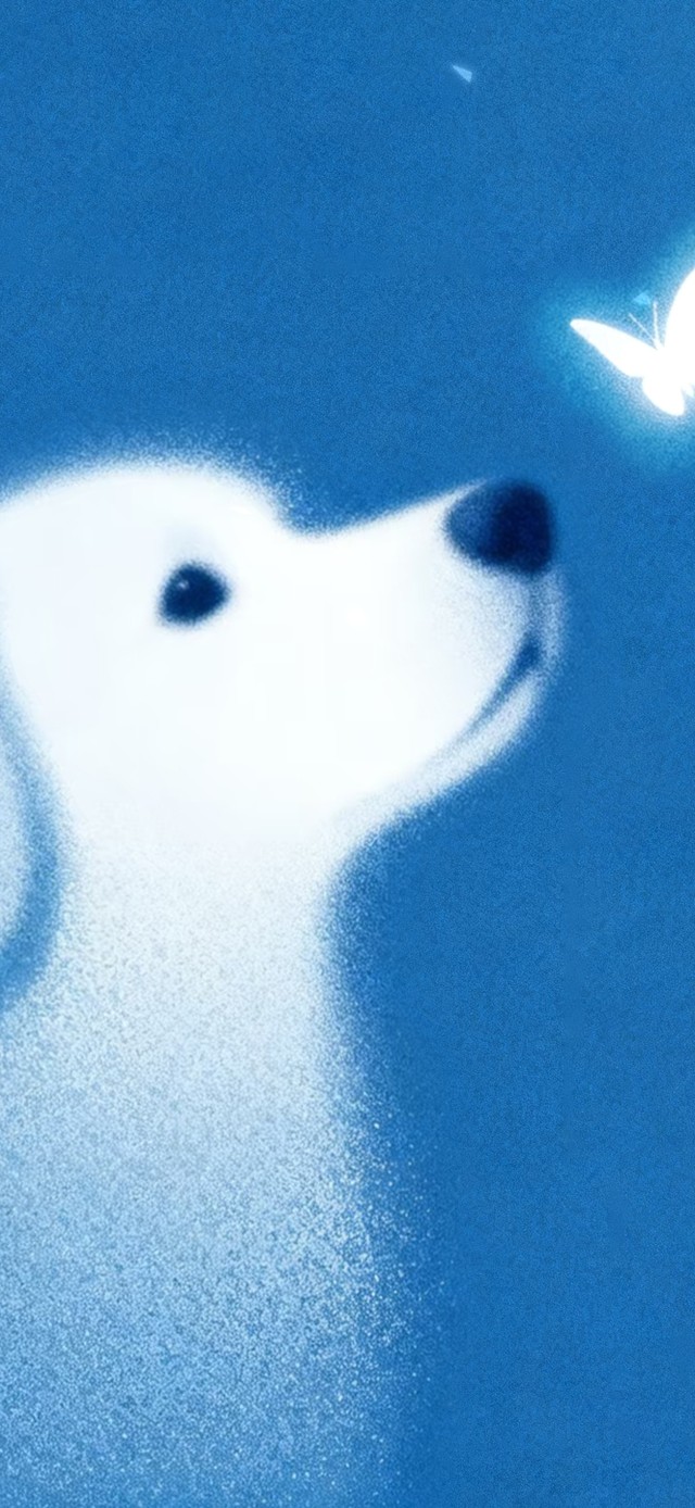 极简梦幻 素白 狗汁与蝶