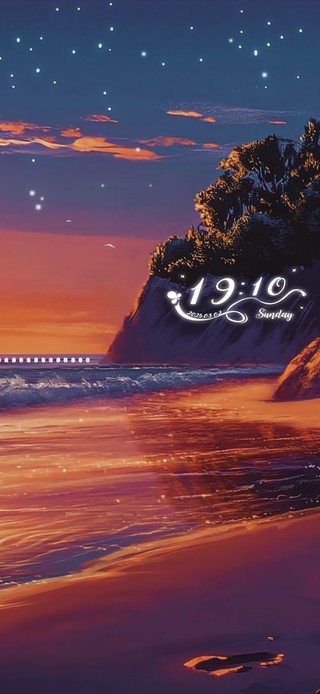 唯美海滩夕阳
