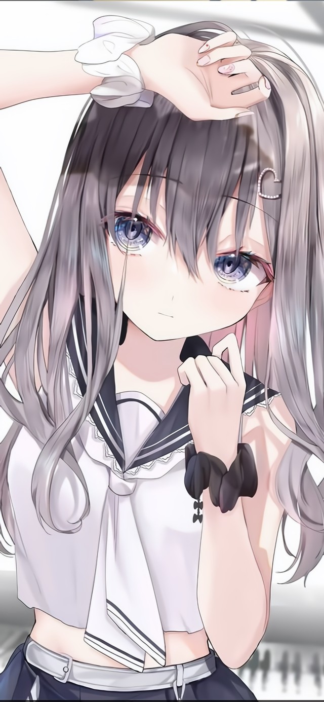 白色衬衫清纯美少女